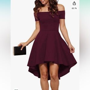 Sarin Mathews Womens Off The Shoulder Cocktail Skater Dress